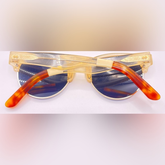 Vintage One for One 10008563 Gold Translucent Oval Sunglasses Frames Only - Picture 4 of 8